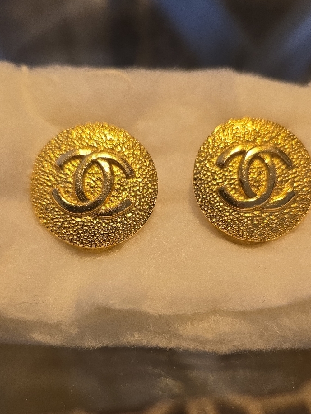 Goldtone Round Earrings